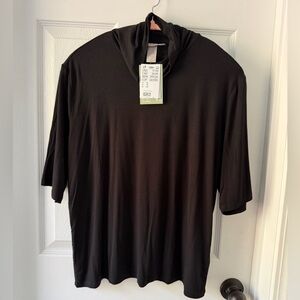 NWT - H&M Black Luxe Half-Sleeve Turtleneck XL